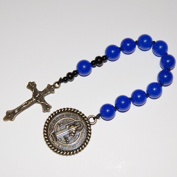 Pocket Rosary,Stone Beads,Gift Rosary,Small Rosary,Prayer Rosary,Knotted Rosary - Picture 2 of 3